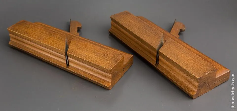 1st and 2nd Cut Sash Plane Set by HOLBROOK Bristol circa 1799-1838 NEAR MINT - 83949