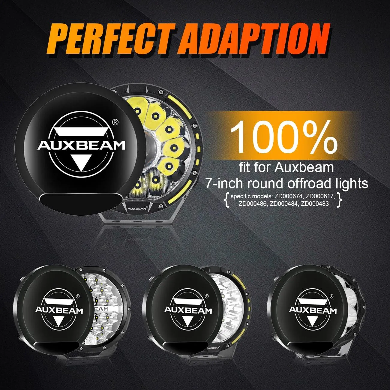 (2pcs/set) 7 Inch 230W 33332LM 360-PRO Series LED Driving Lights Amber/Black Covers(Optional) for ATV UTV SIDE BY SIDE 4X4
