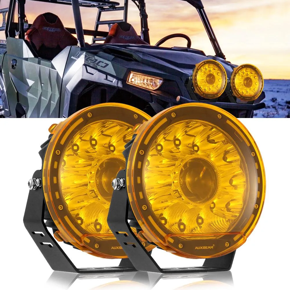 (2pcs/set) 7 Inch 230W 33332LM 360-PRO Series LED Driving Lights Amber/Black Covers(Optional) for ATV UTV SIDE BY SIDE 4X4