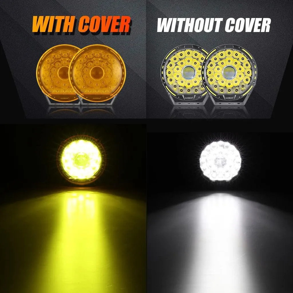 (2pcs/set) 9 INCH 270W 37776LM 360-PRO Series LED Driving Lights Amber/Black Covers(Optional) for ATV UTV SIDE BY SIDE 4X4