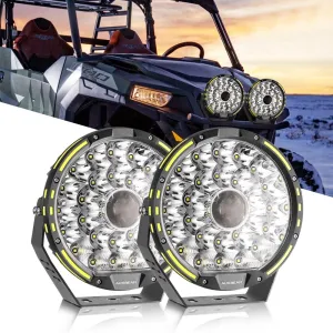 (2pcs/set) 9 INCH 270W 37776LM 360-PRO Series LED Driving Lights Amber/Black Covers(Optional) for ATV UTV SIDE BY SIDE 4X4