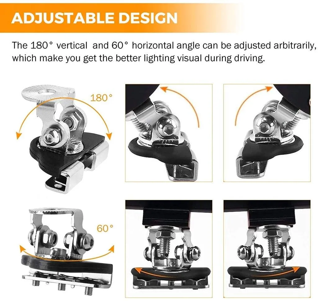3 Inch Spot/Flood Beam LED Pods Light   Universal LED Working Lights Mounting Brackets
