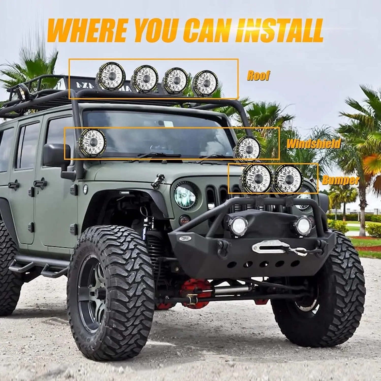 7 Inch 230W 360-PRO Lens LED Driving Lights