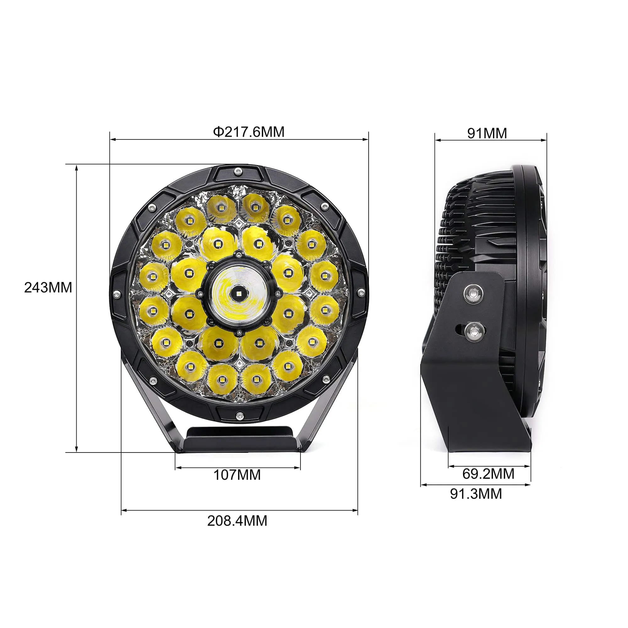 9" 140W LED Driving Lights | R9's Rockarmor