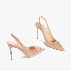 Adora Nude Slingback Sandals