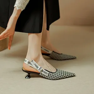 Amozae 2023 new Women sandals natural leather 22-25cm kid suede/fabric pigskin sheepskin pointed toe women sandals high heel