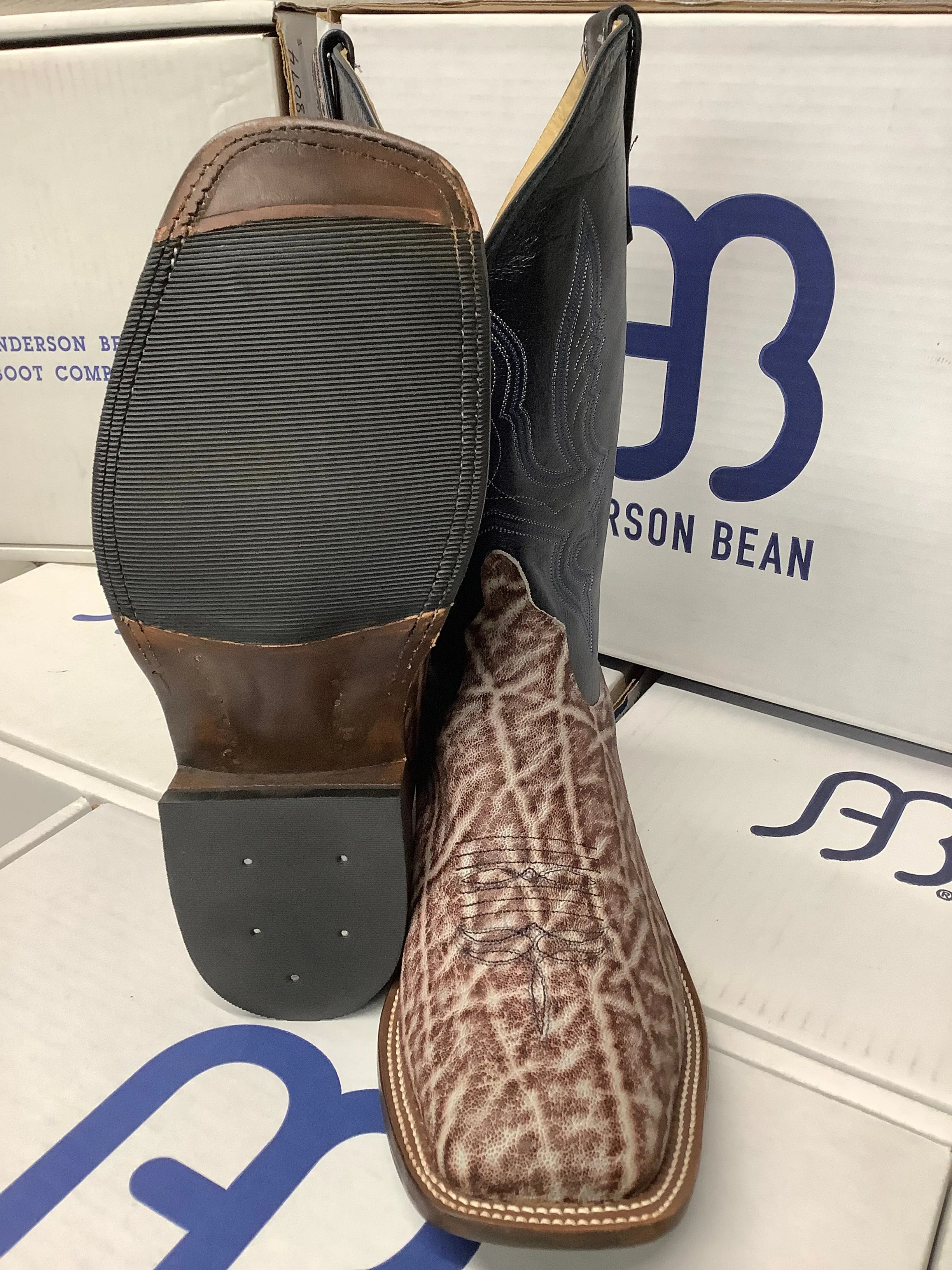 Anderson Bean 4867M 12" Grey Ice Elephant Wide Square Toe
