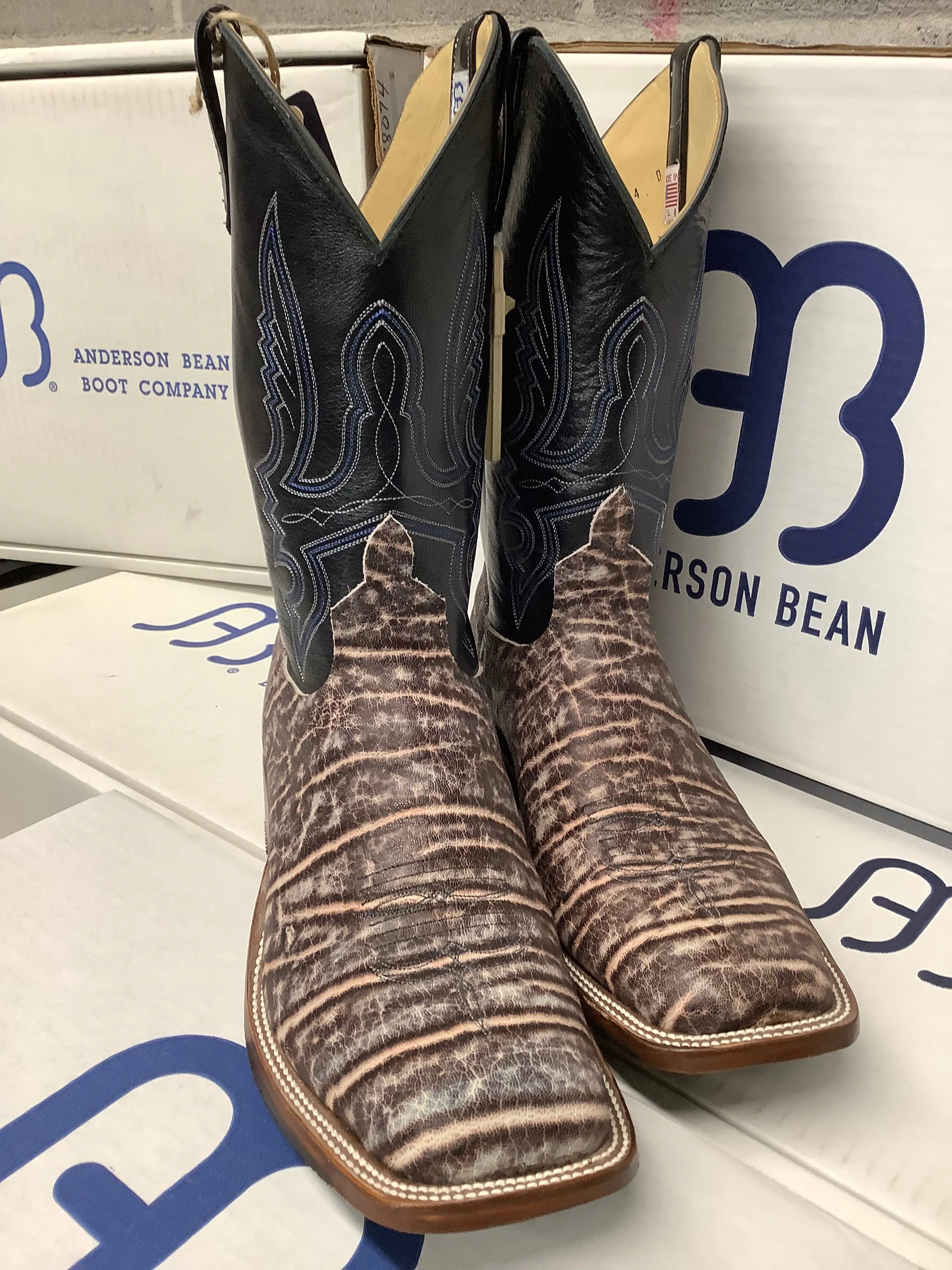 Anderson Bean 4867M 12" Grey Ice Elephant Wide Square Toe