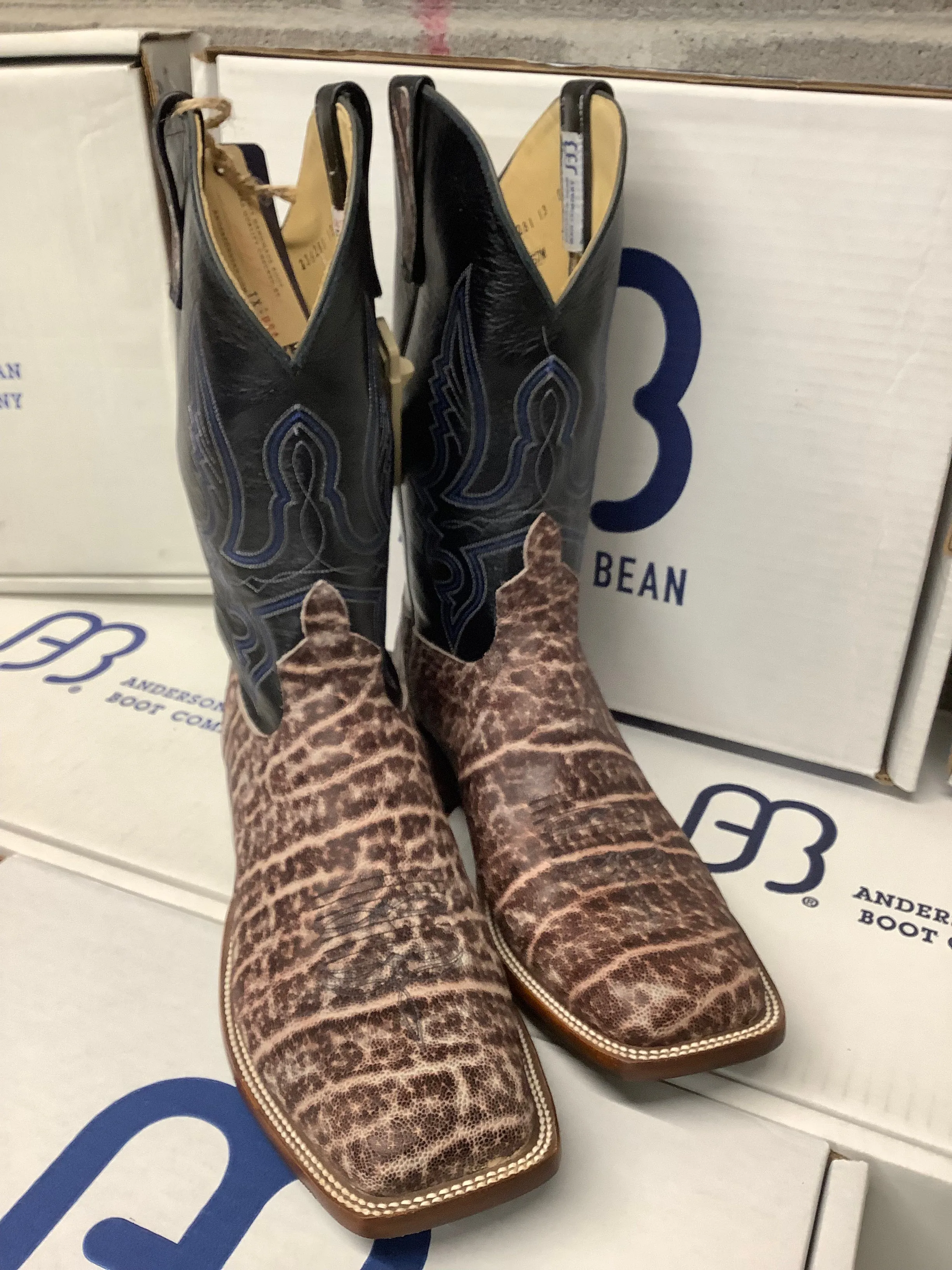 Anderson Bean 4867M 12" Grey Ice Elephant Wide Square Toe