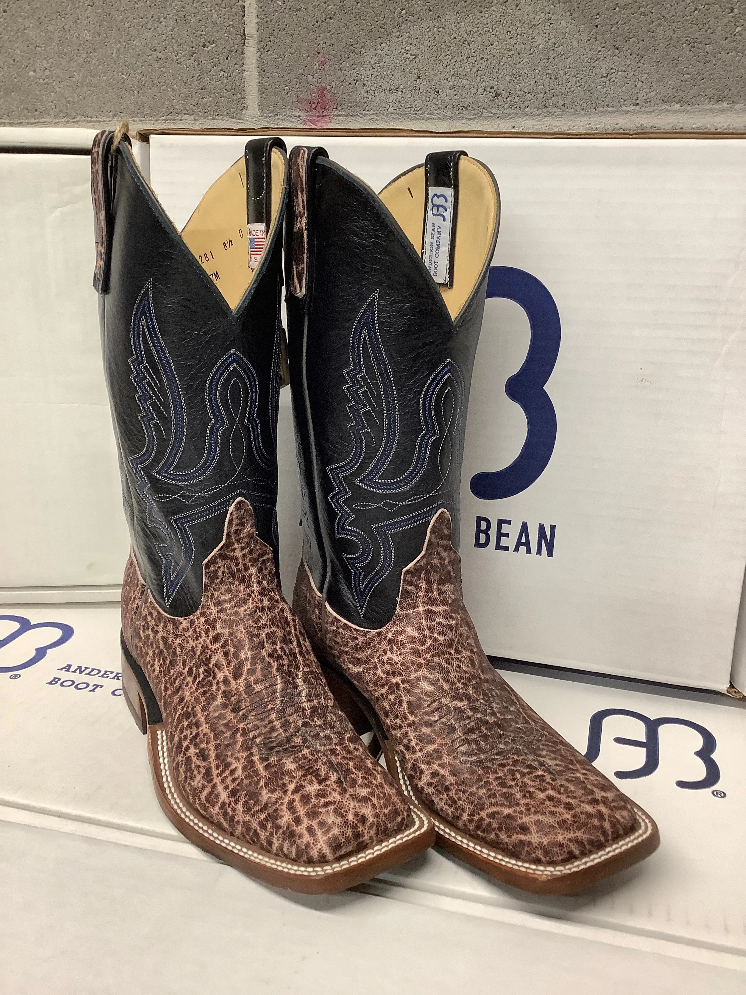 Anderson Bean 4867M 12" Grey Ice Elephant Wide Square Toe