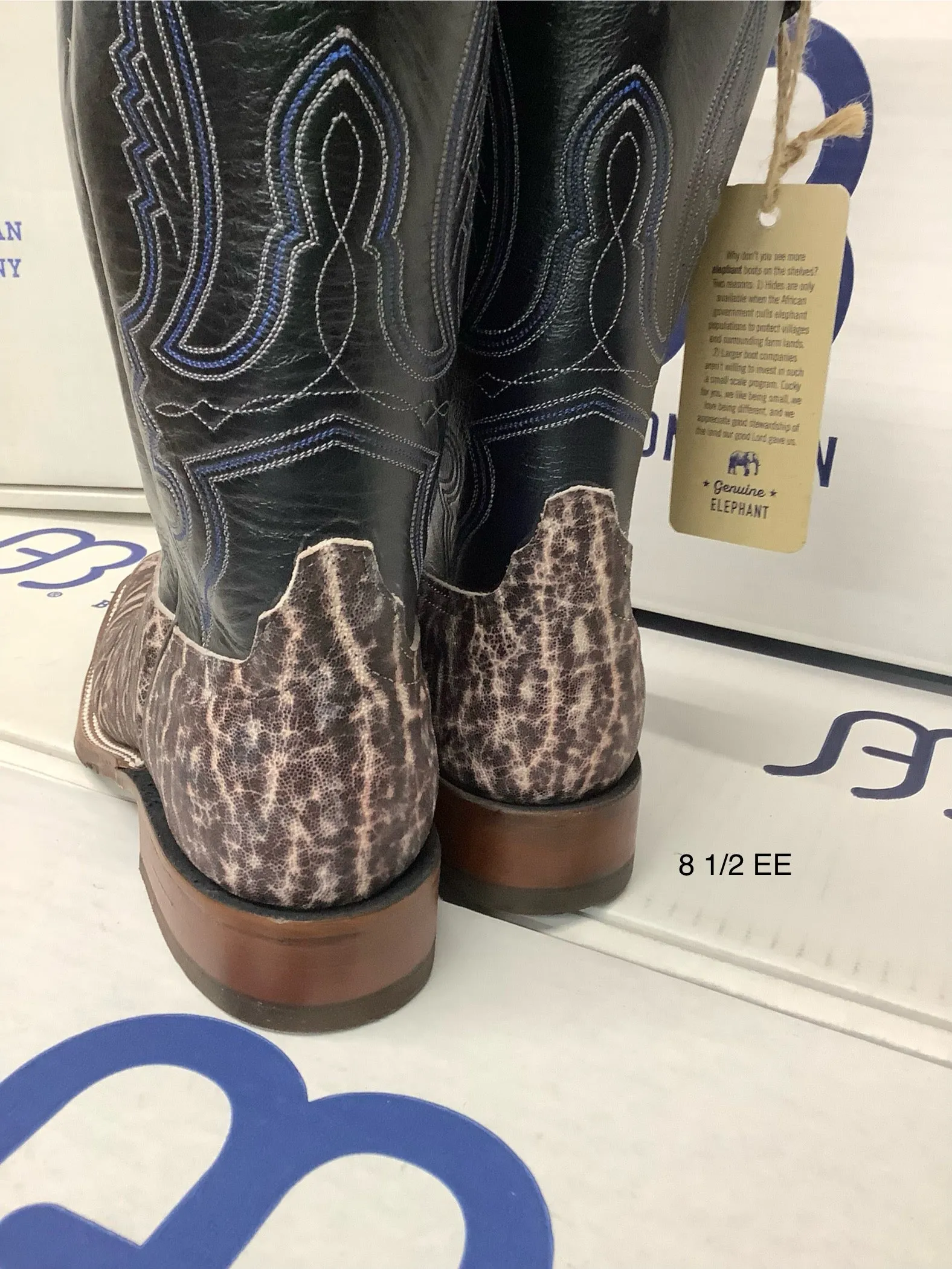 Anderson Bean 4867M 12" Grey Ice Elephant Wide Square Toe