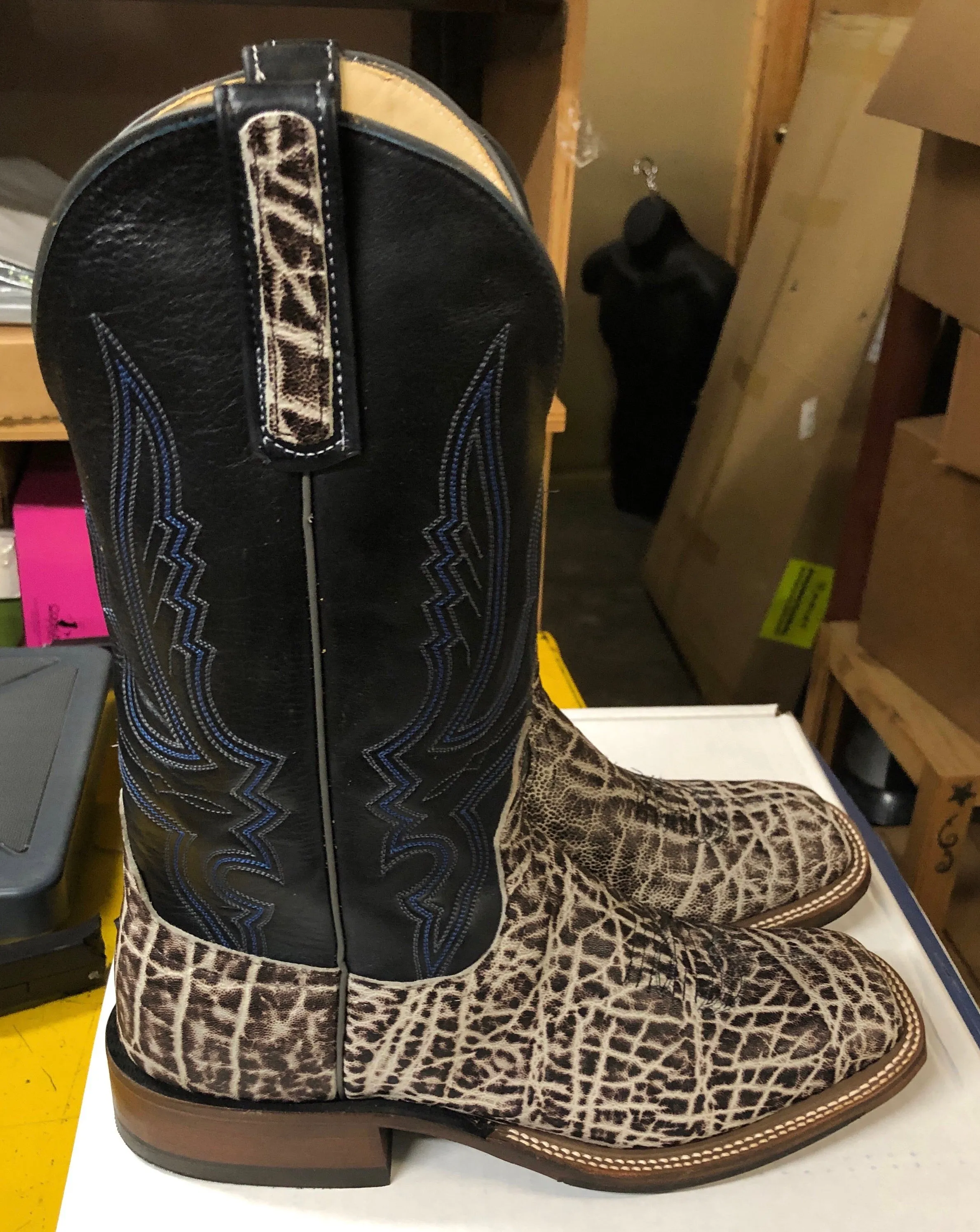 Anderson Bean 4867M 12" Grey Ice Elephant Wide Square Toe