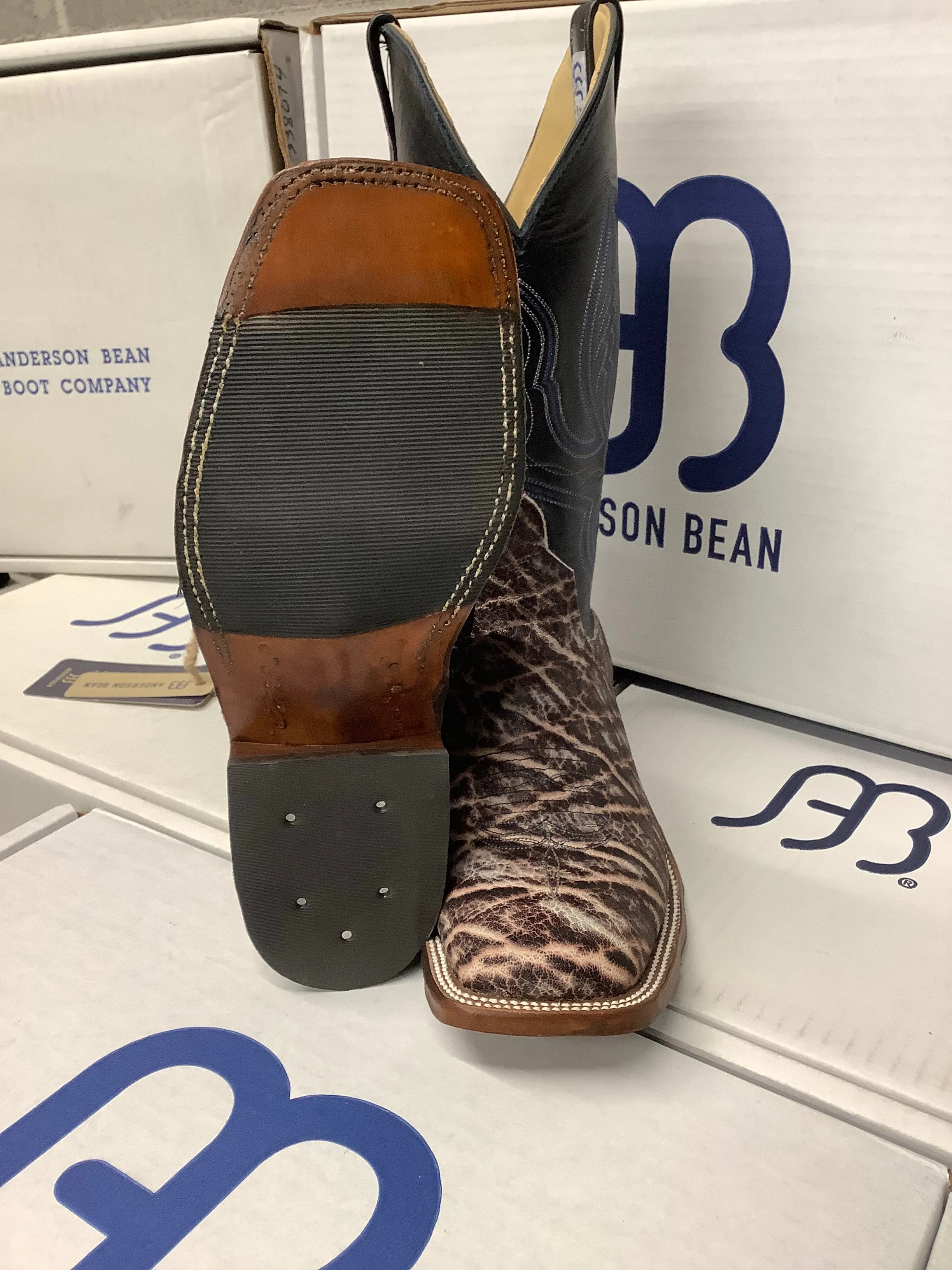 Anderson Bean 4867M 12" Grey Ice Elephant Wide Square Toe