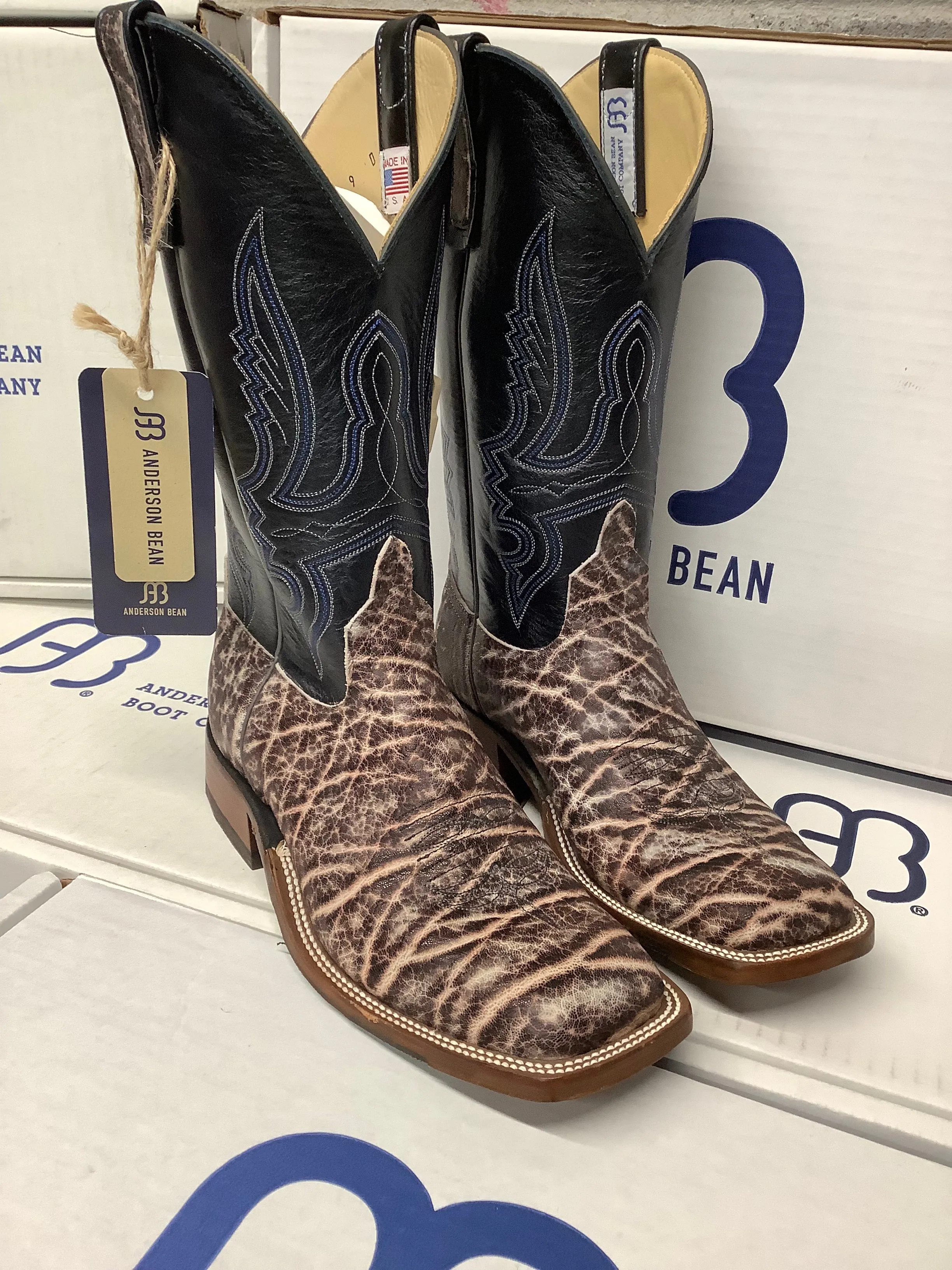 Anderson Bean 4867M 12" Grey Ice Elephant Wide Square Toe