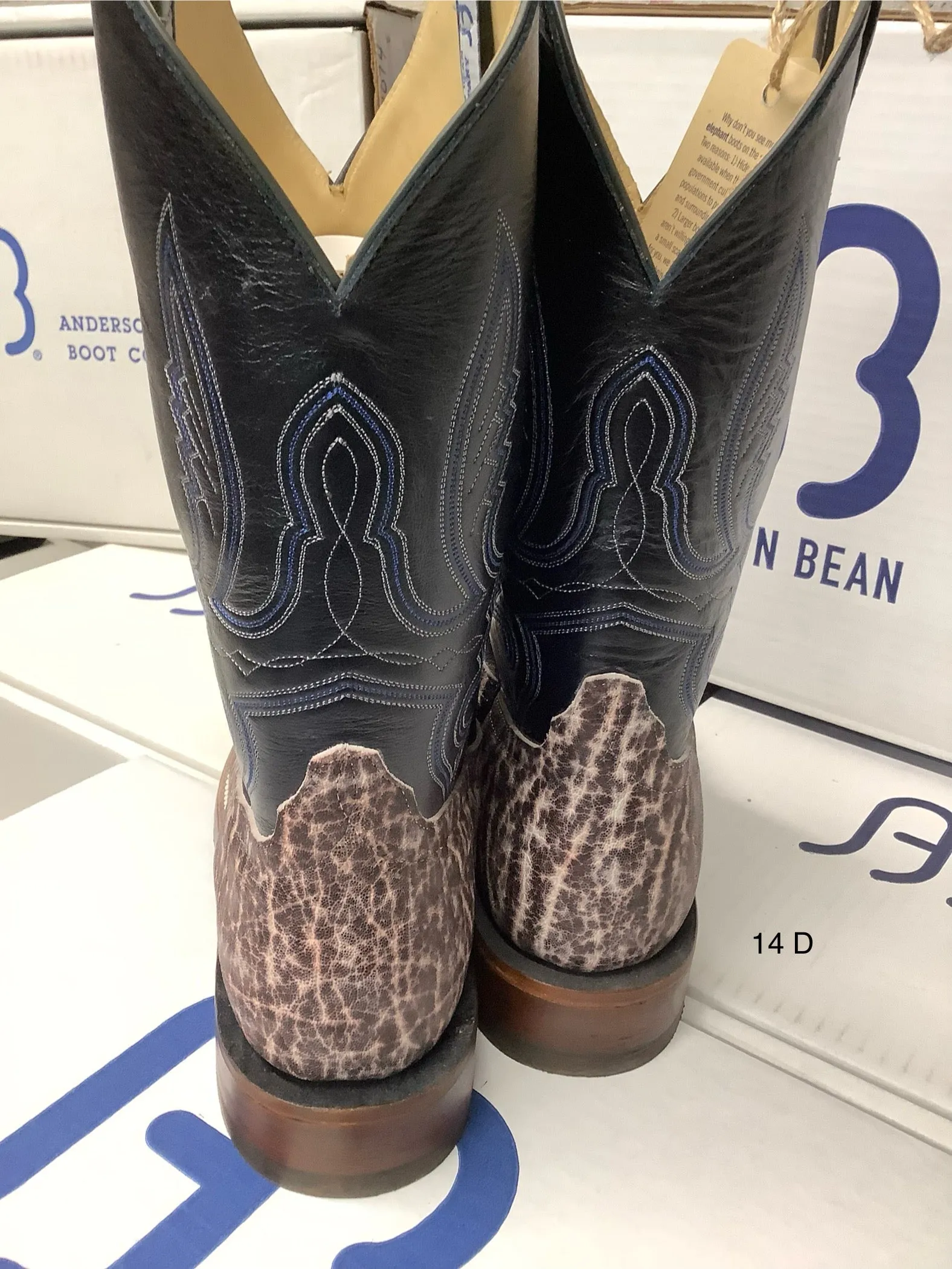 Anderson Bean 4867M 12" Grey Ice Elephant Wide Square Toe