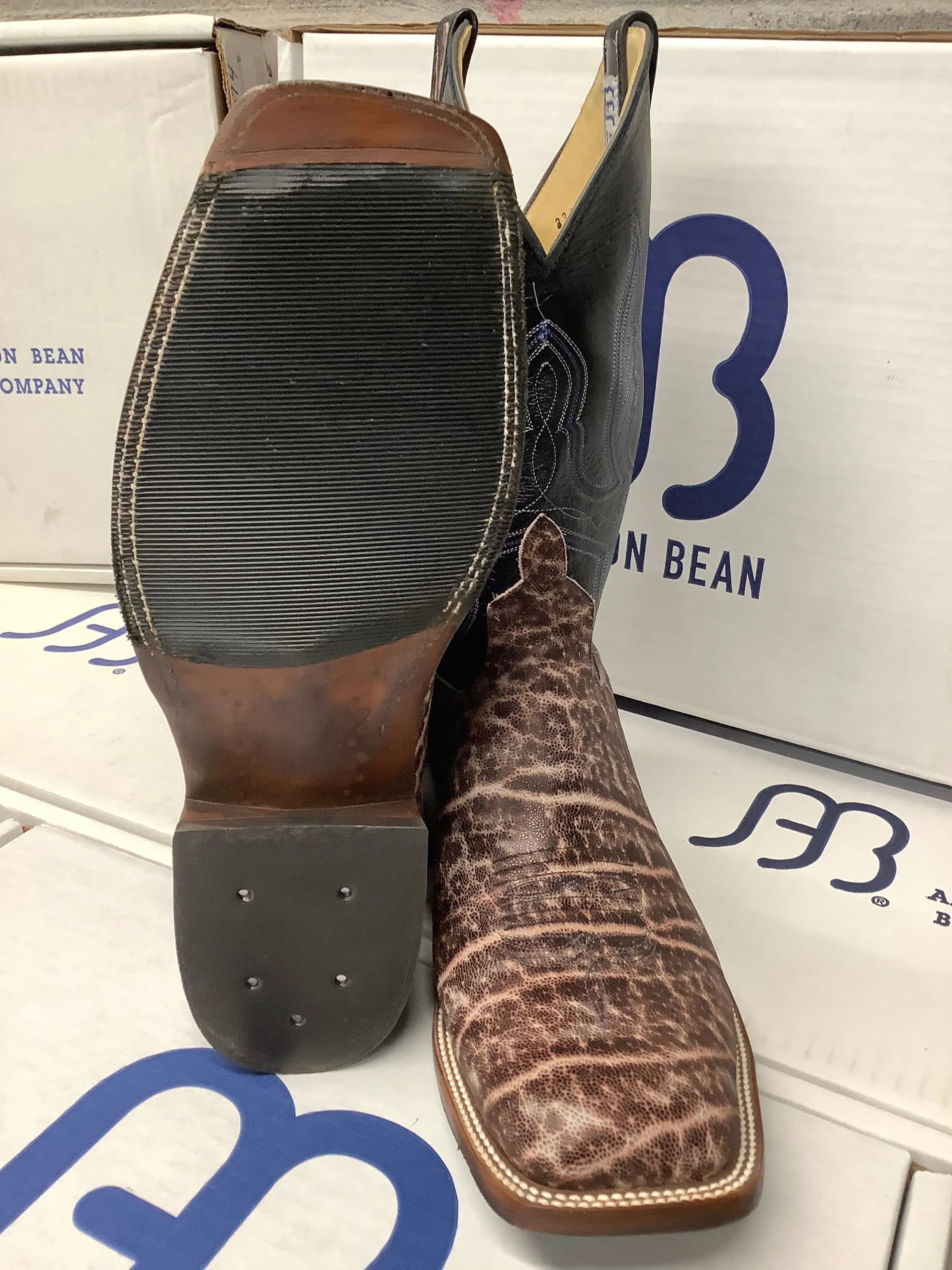 Anderson Bean 4867M 12" Grey Ice Elephant Wide Square Toe