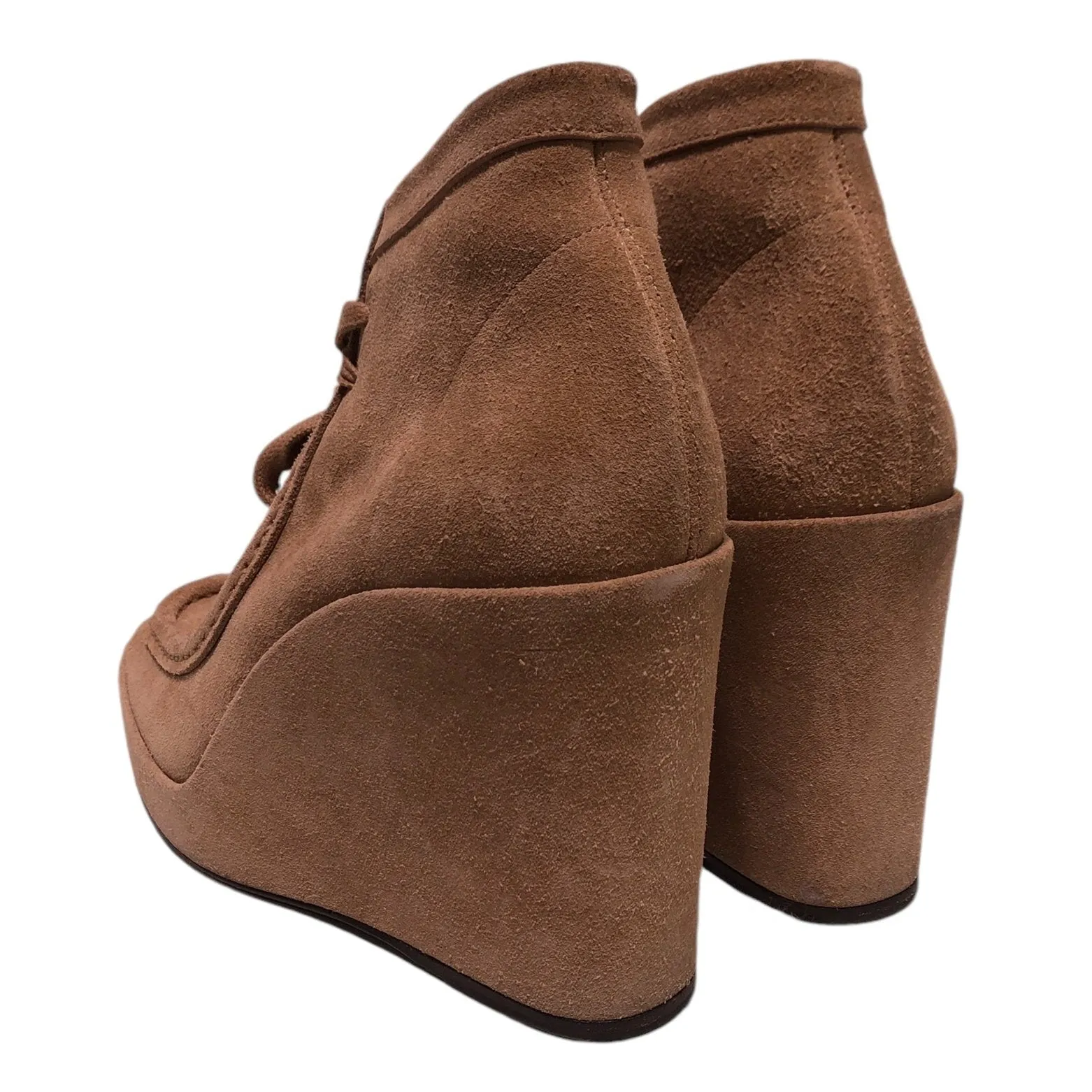 BALENCIAGA/Boots/US 6.5/Suede/CML/SUEDE WEDGE HEELS
