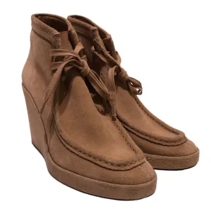 BALENCIAGA/Boots/US 6.5/Suede/CML/SUEDE WEDGE HEELS