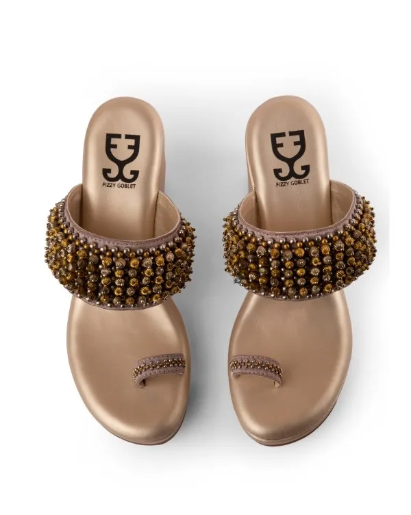 Bead-dazzled : Kolha Wedge - Kareena Kapoor Khan x Fizzy Goblet - Limited Edition