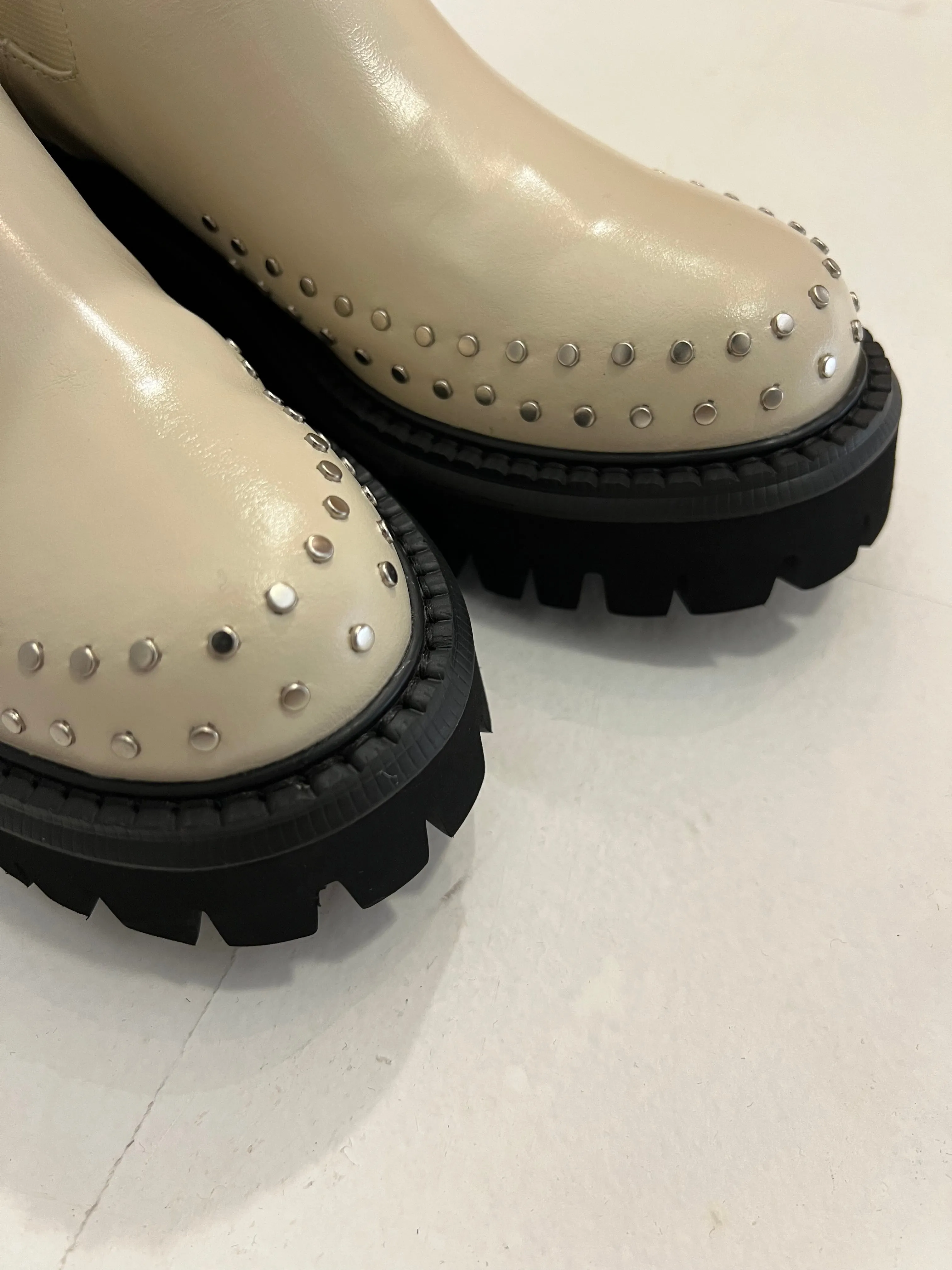 Bibi Lou Cream Stud Chelsea Boot
