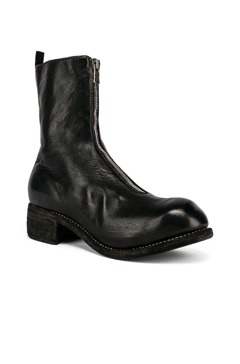 Boots Guidi PL2 Full Grain Horse Front Zip, black