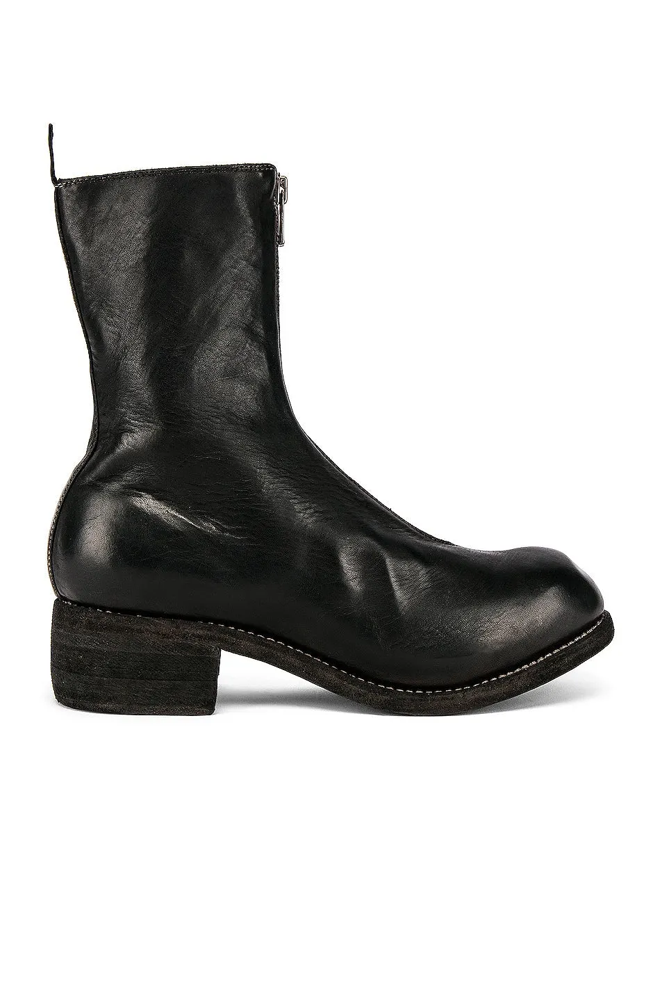 Boots Guidi PL2 Full Grain Horse Front Zip, black