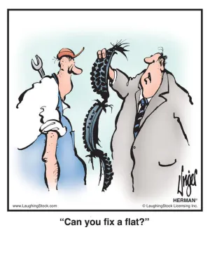 Can you fix a ﬂat?