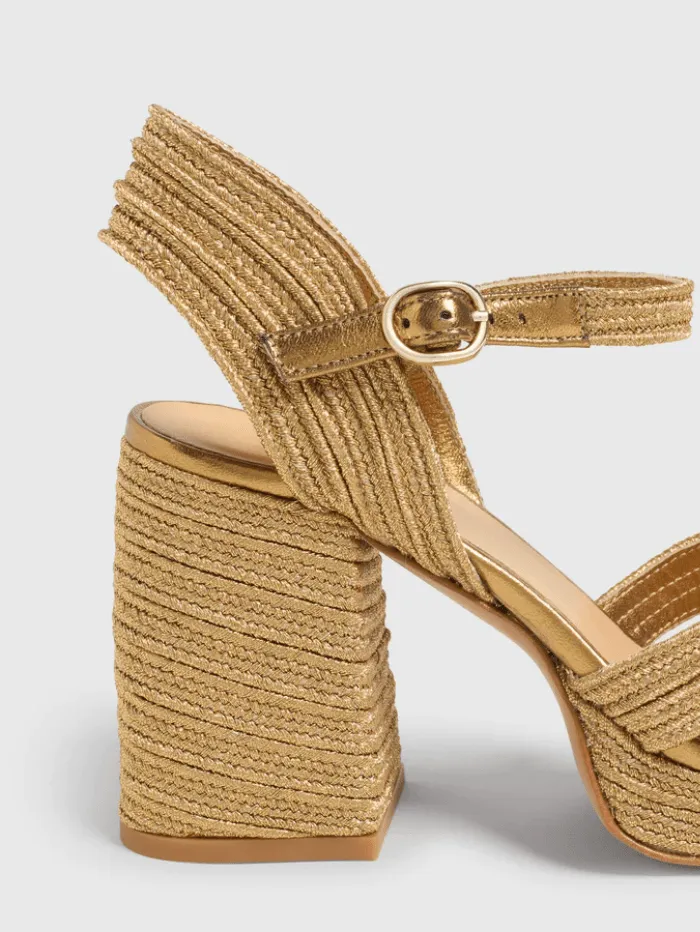 Castaner VALLE Heeled Sandals In Old Gold 023116 3006