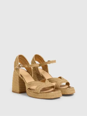 Castaner VALLE Heeled Sandals In Old Gold 023116 3006