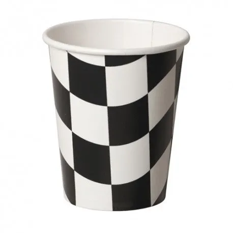 Checkered Flag Paper Cups, 9 oz. | 8 ct