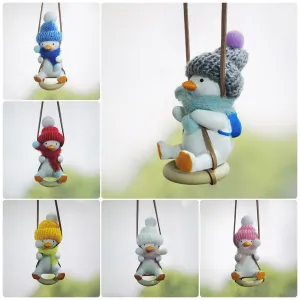 Cool Knit Cap Duck Car Pendant