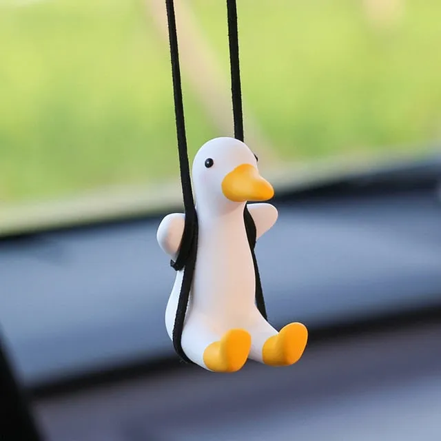 Cool Knit Cap Duck Car Pendant