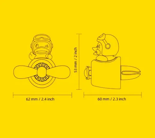 Cute Duck Pilot Car Air Freshener