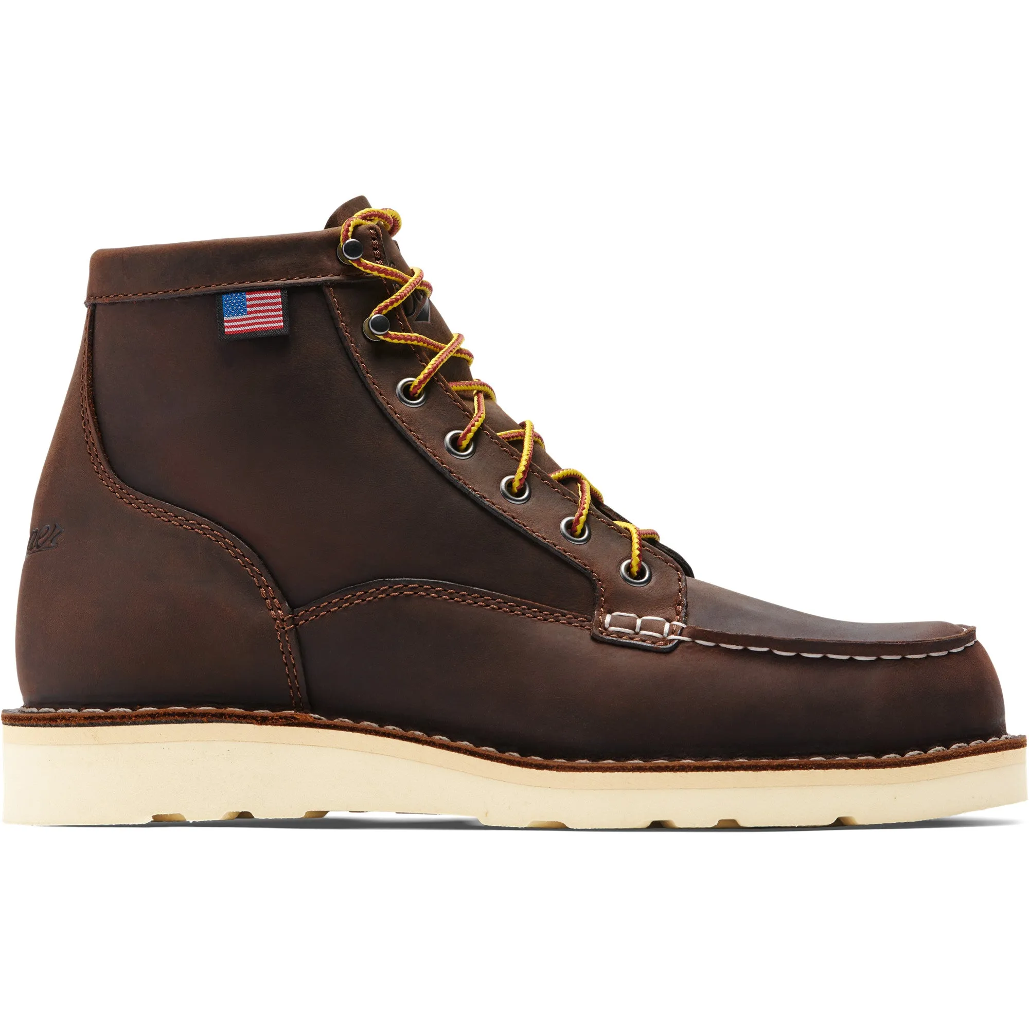 Danner Men's Bull Run Mocha Toe 6" Boot in Brown Steel Toe