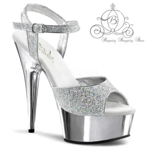 Delight-609G Silver, 6" Heels (Speed Heels)
