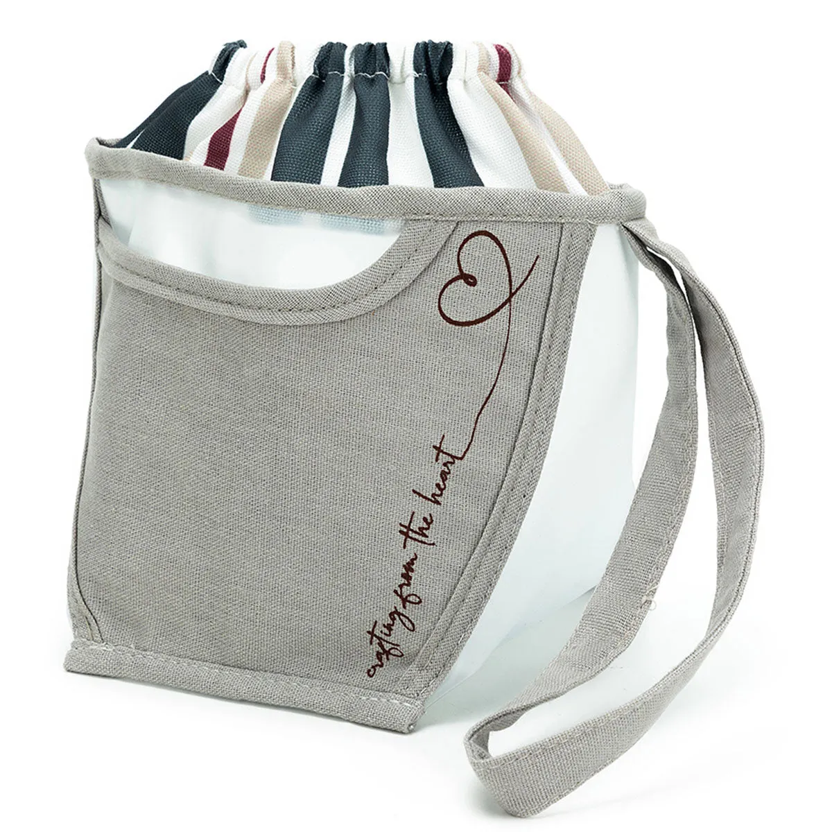 della Q Chicken Boots Clear Wristlet - *Linen - Wine