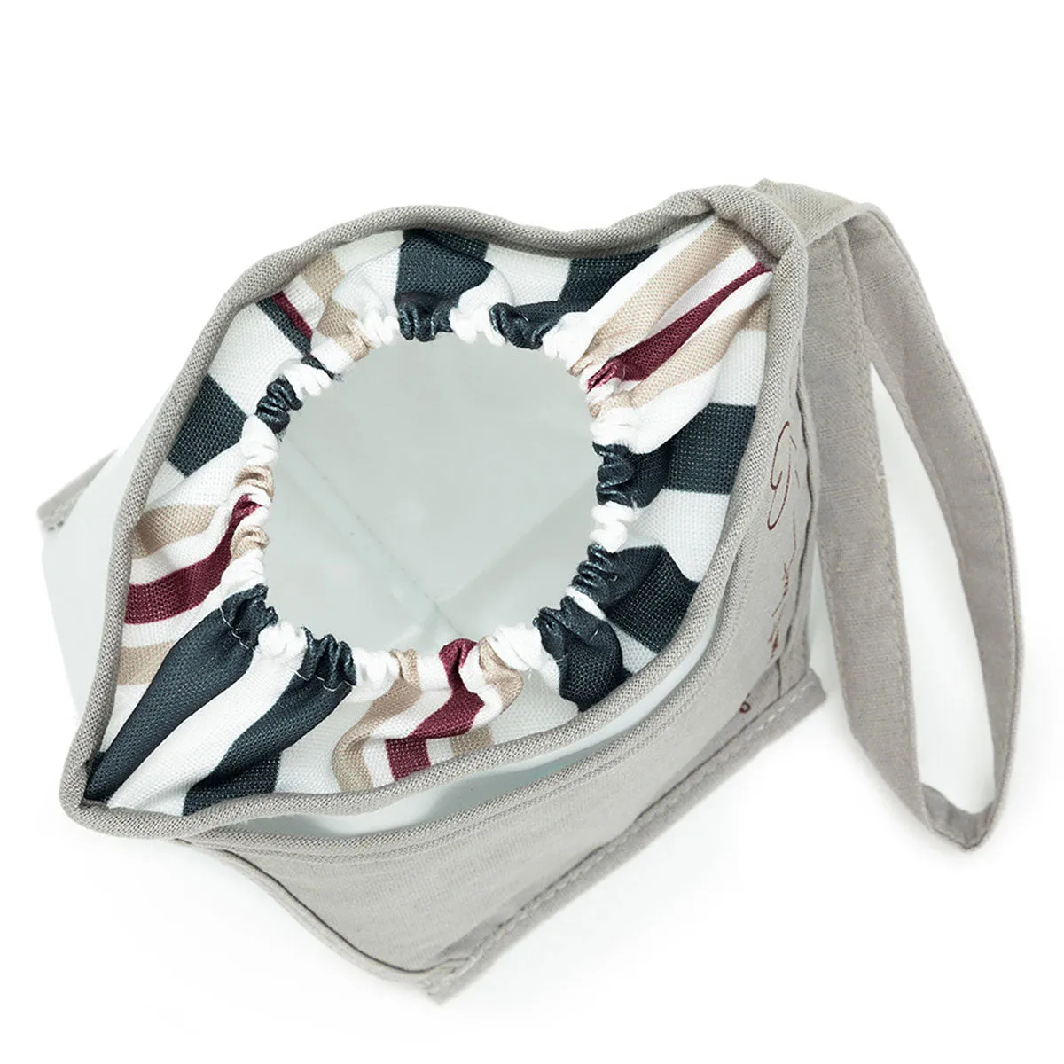 della Q Chicken Boots Clear Wristlet - *Linen - Wine
