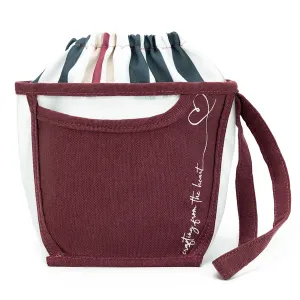 della Q Chicken Boots Clear Wristlet - *Linen - Wine