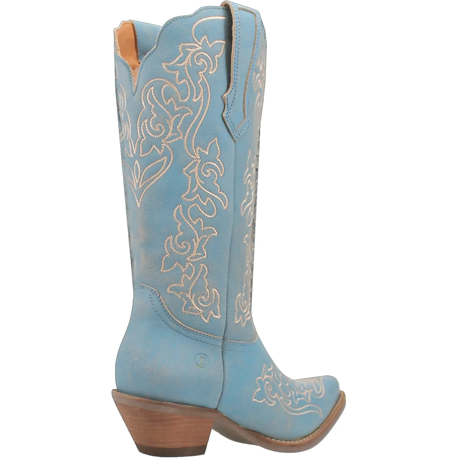 Dingo Womens Flirty N Fun Blue Leather Cowboy Boots