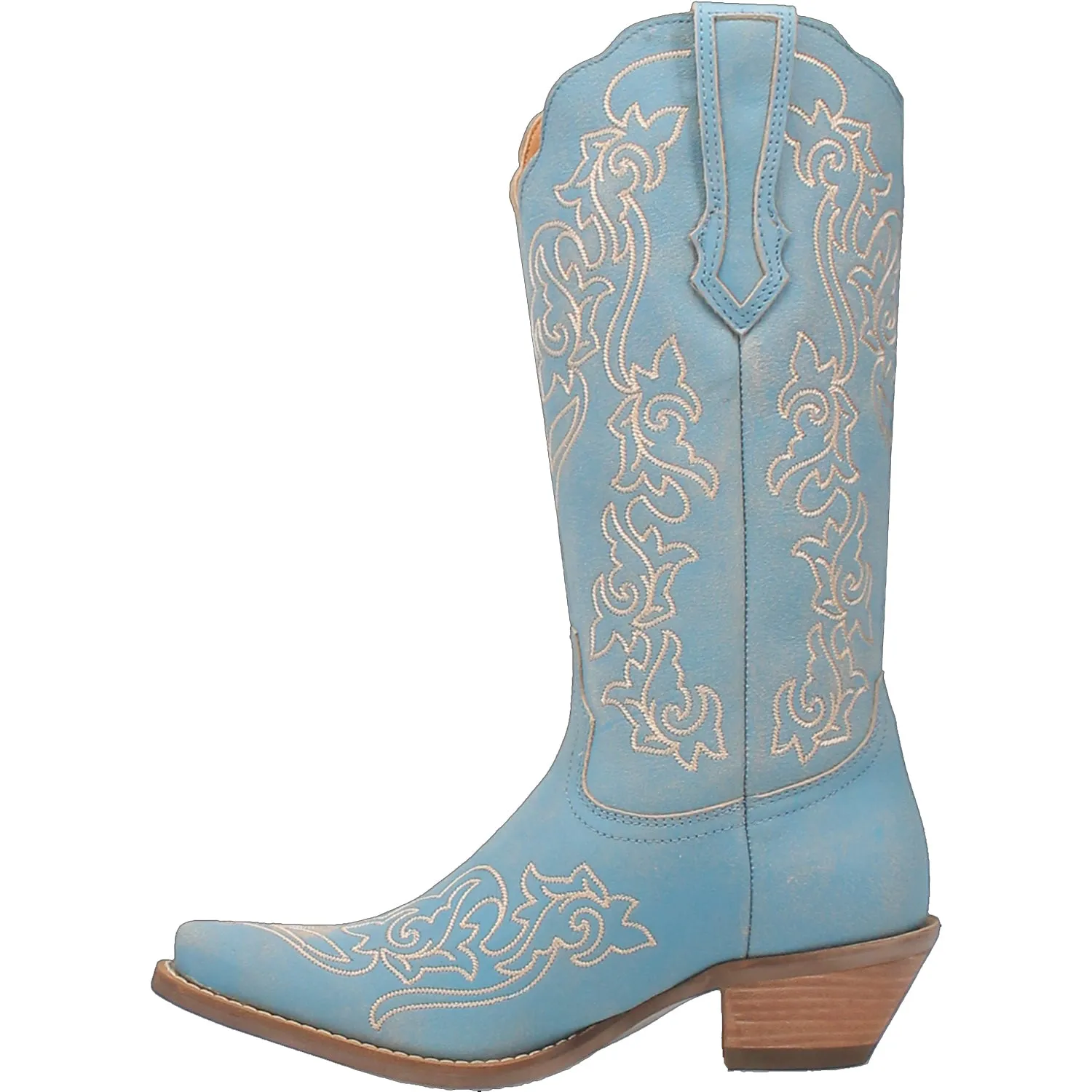 Dingo Womens Flirty N Fun Blue Leather Cowboy Boots