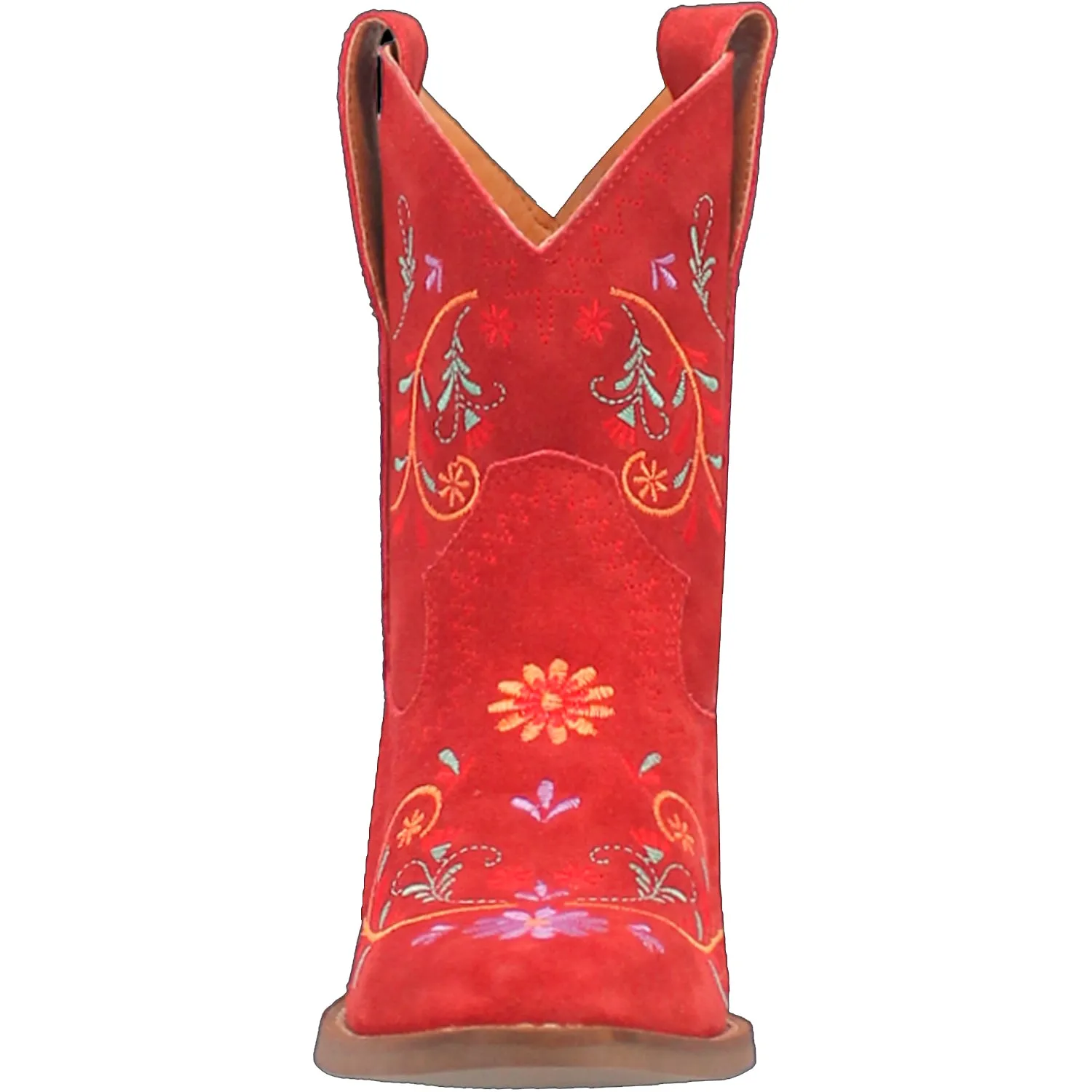 Dingo Womens Sugar Bugie Bootie Red Suede Cowboy Boots