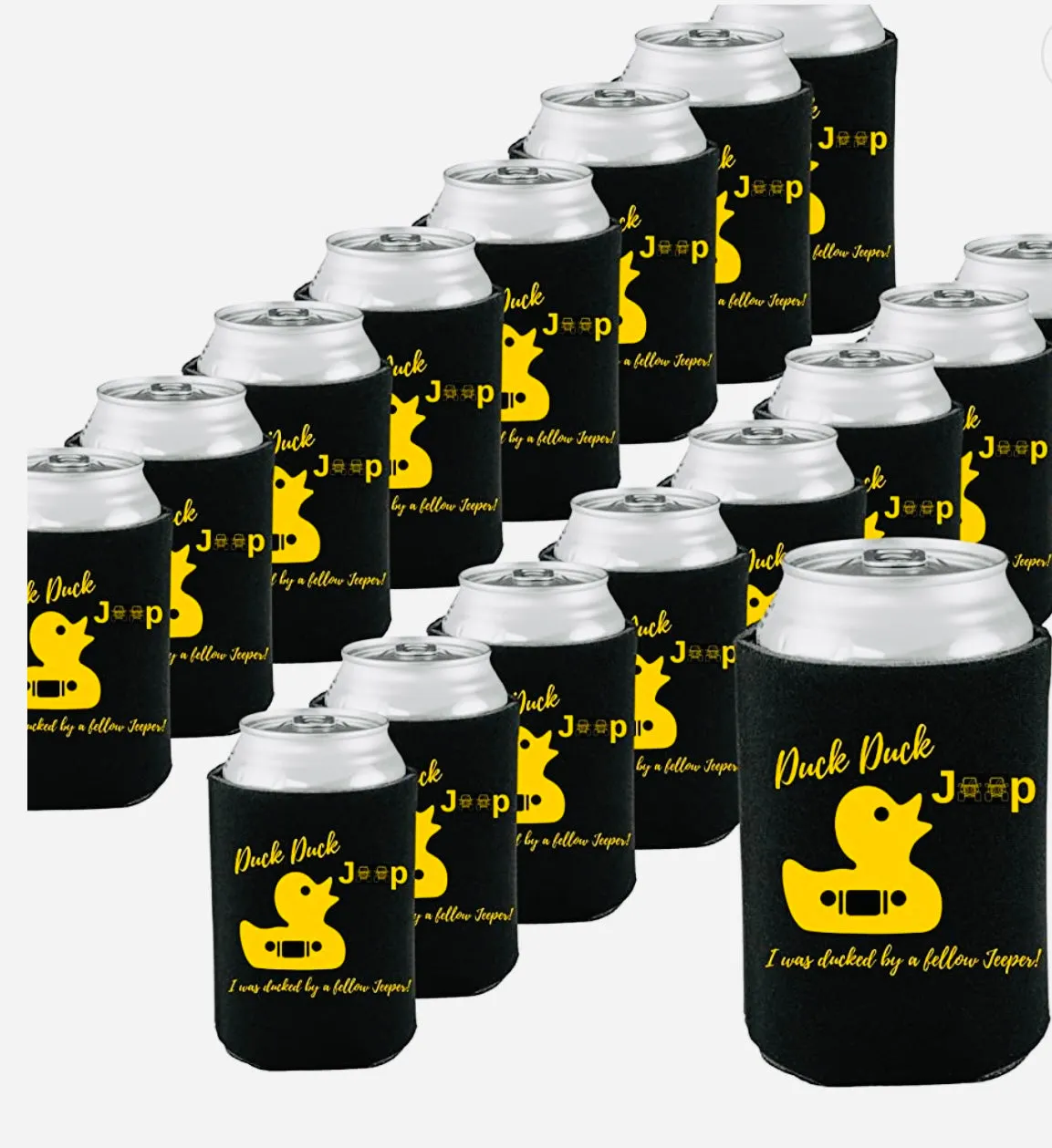 Duck Duck Jeep Koozie