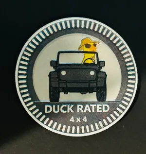 Duck Rated 4x4 Metal Car Emblem