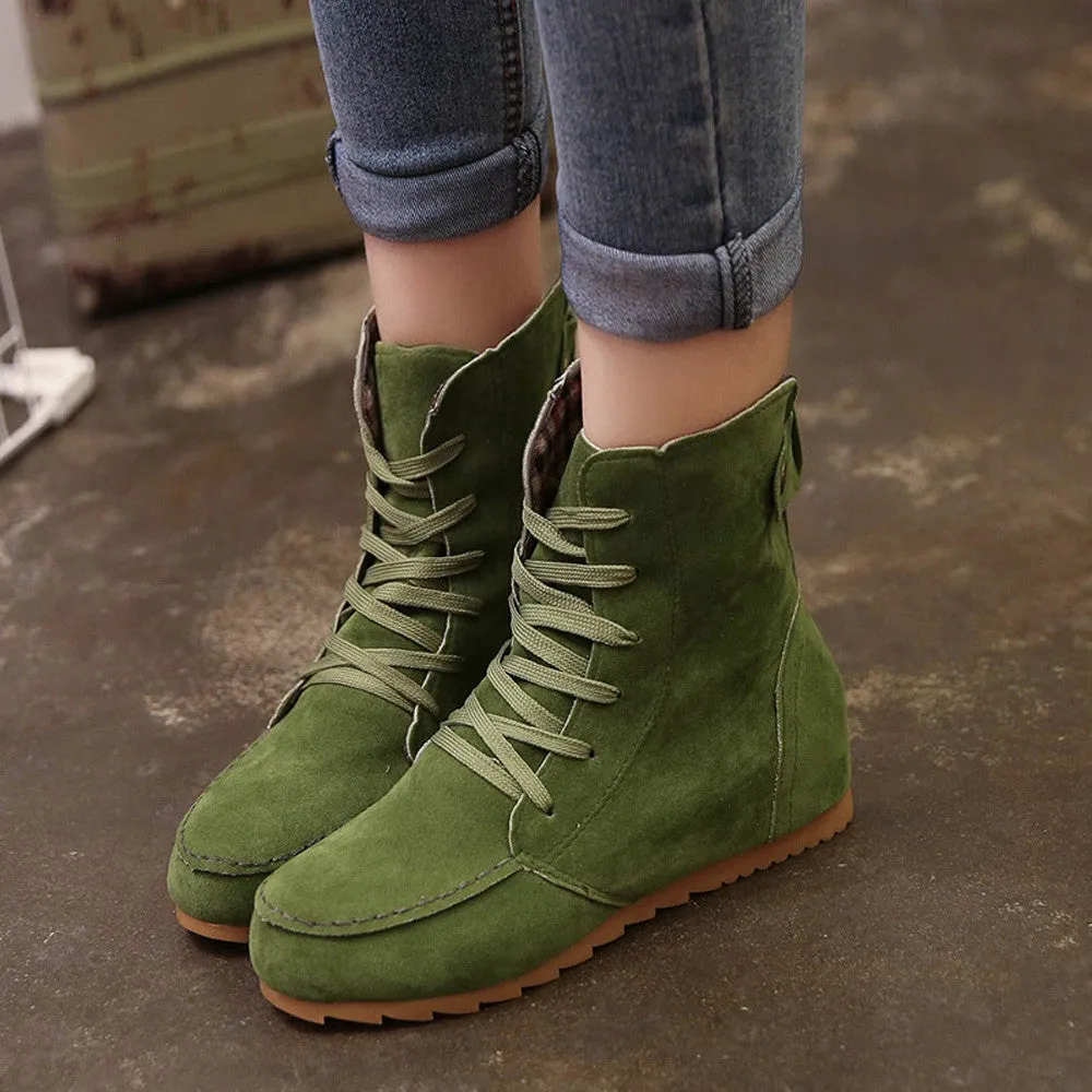 Flat Ankle Snow Motorcycle Boots