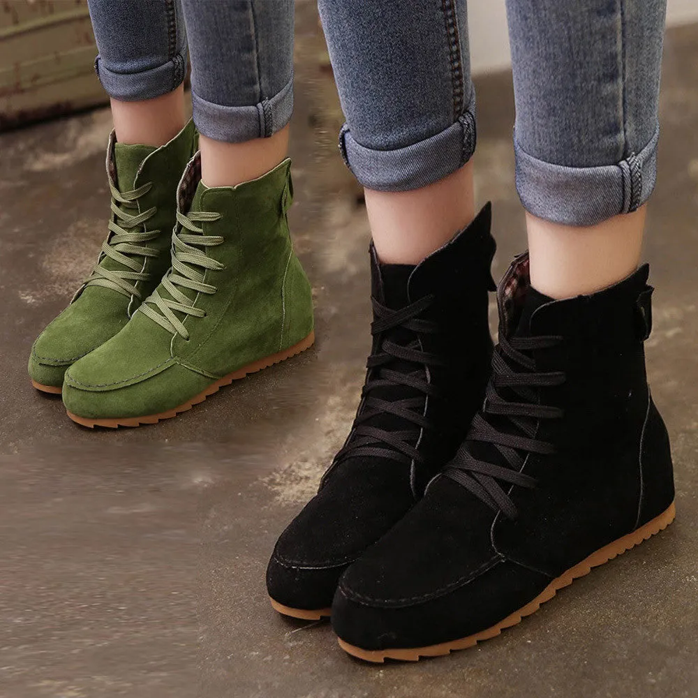 Flat Ankle Snow Motorcycle Boots
