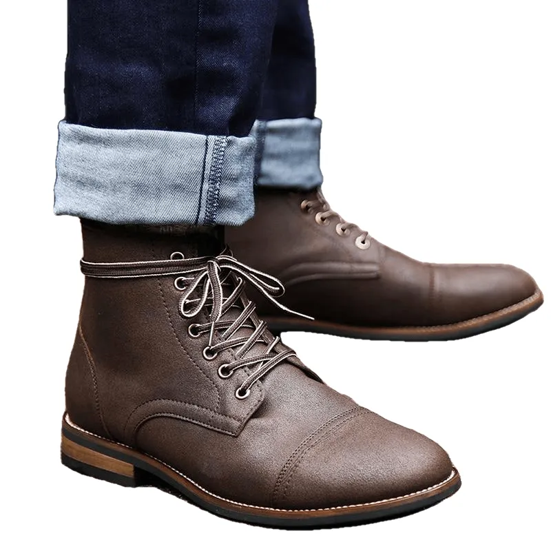High Quality British Men Boots Autumn Winter Shoes Fashion