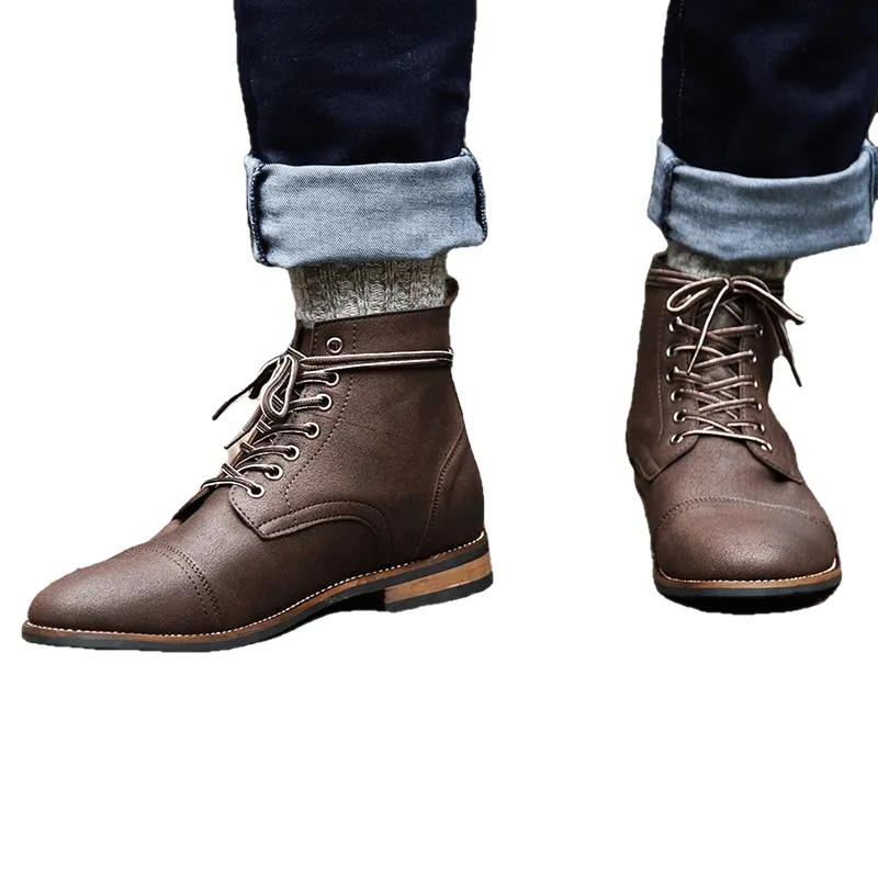 High Quality British Men Boots Autumn Winter Shoes Fashion