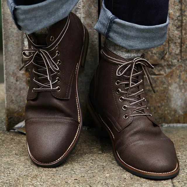 High Quality British Men Boots Autumn Winter Shoes Fashion