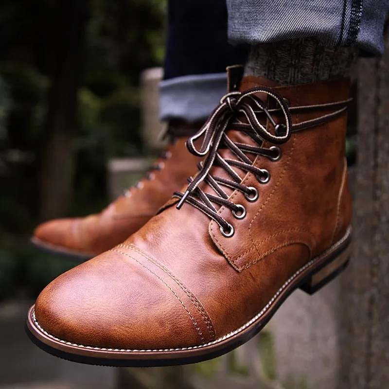 High Quality British Men Boots Autumn Winter Shoes Fashion