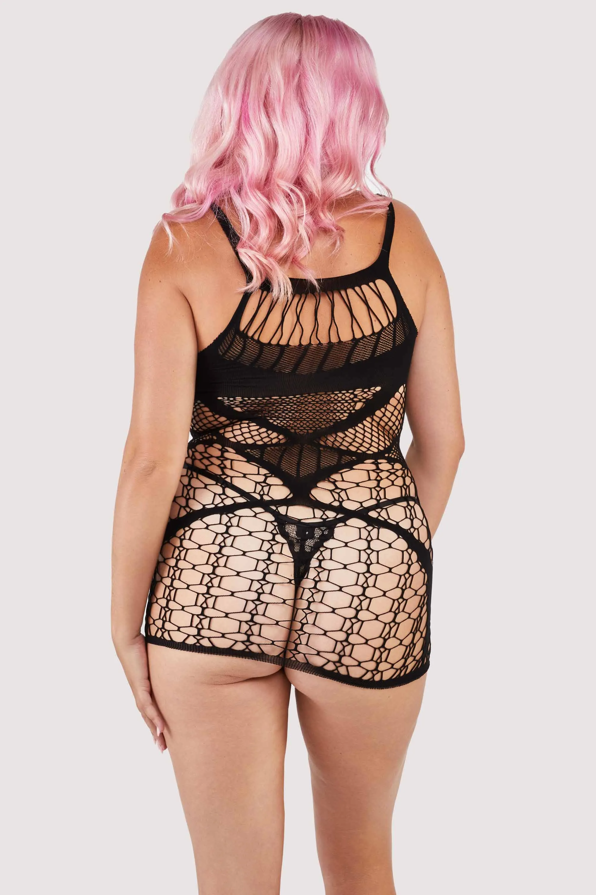 Janie After Dark Bodystocking Mini Dress